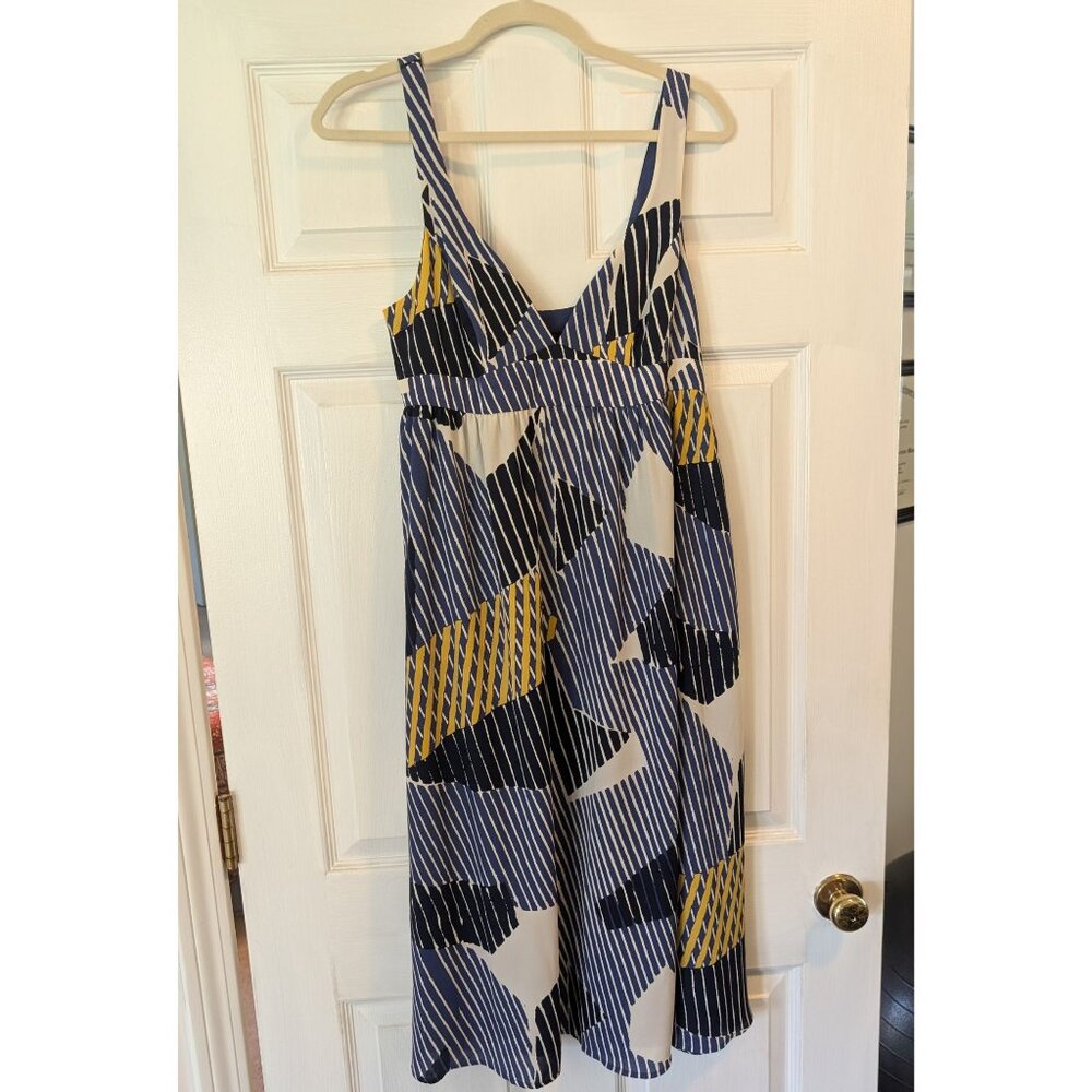 Banana Republic Factory Geometric Empire-Waist Midi Dress - Picture 4 of 9